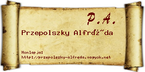 Przepolszky Alfréda névjegykártya